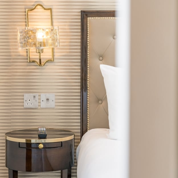 side table in room at the hotel saint