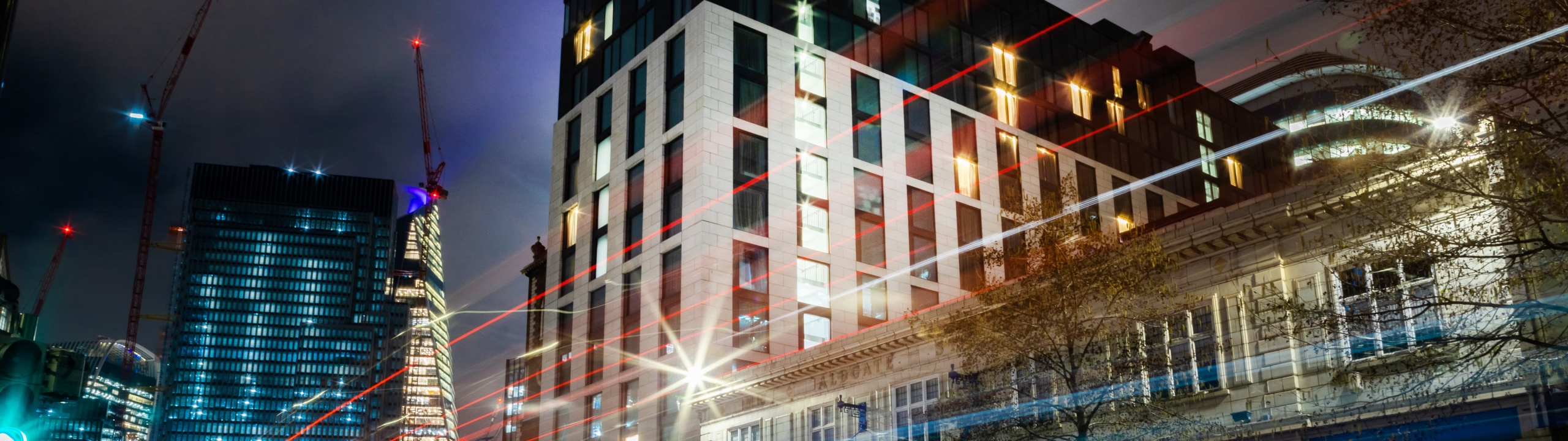 Hotel Exterior from Road - Night
