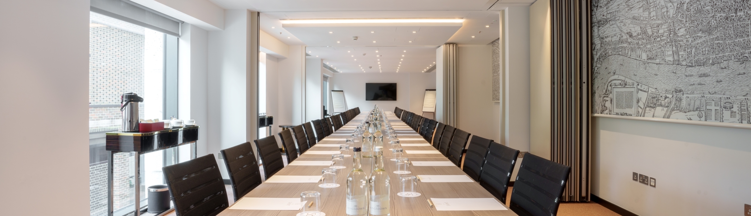 Modern meeting space on the first floor of Hotel Saint