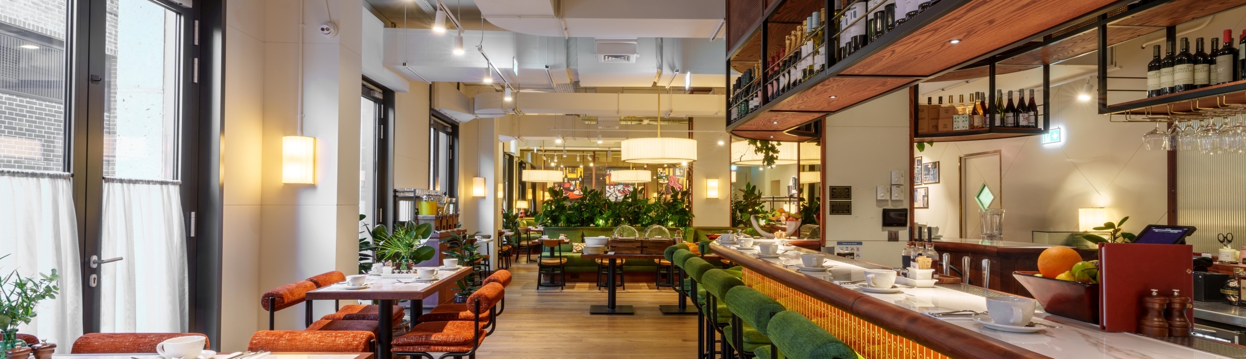 Spacious bar area at The Cardinal Bar & Kitchen